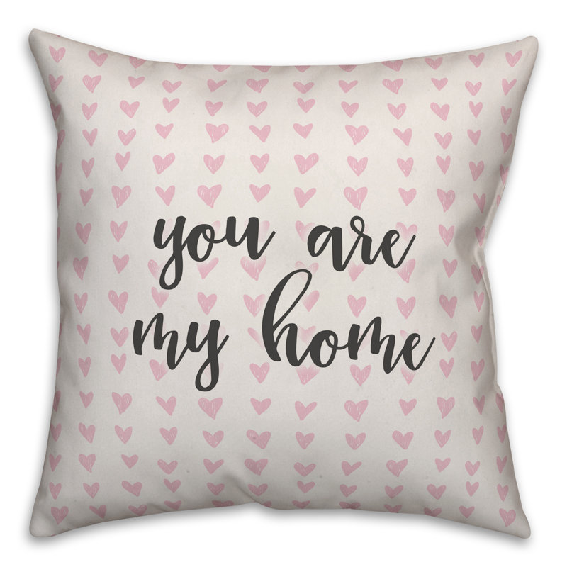  Coussin You You My My Home in Hearts, Housse de coussin