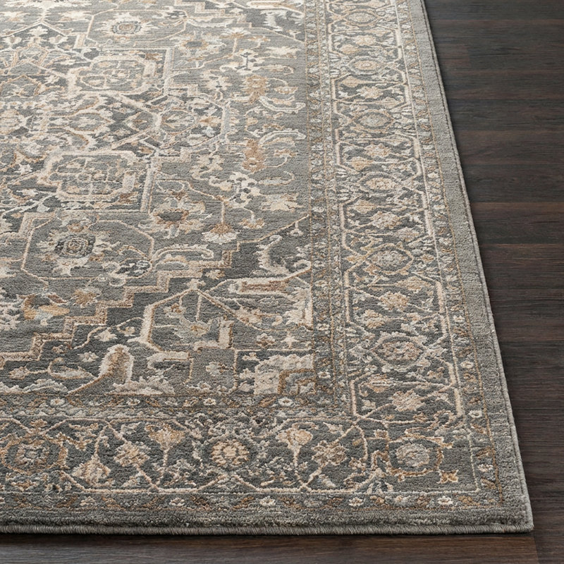 Moroccan Area Rug, Rectangle 200 x 290 cm, Blue/Grey/Brown