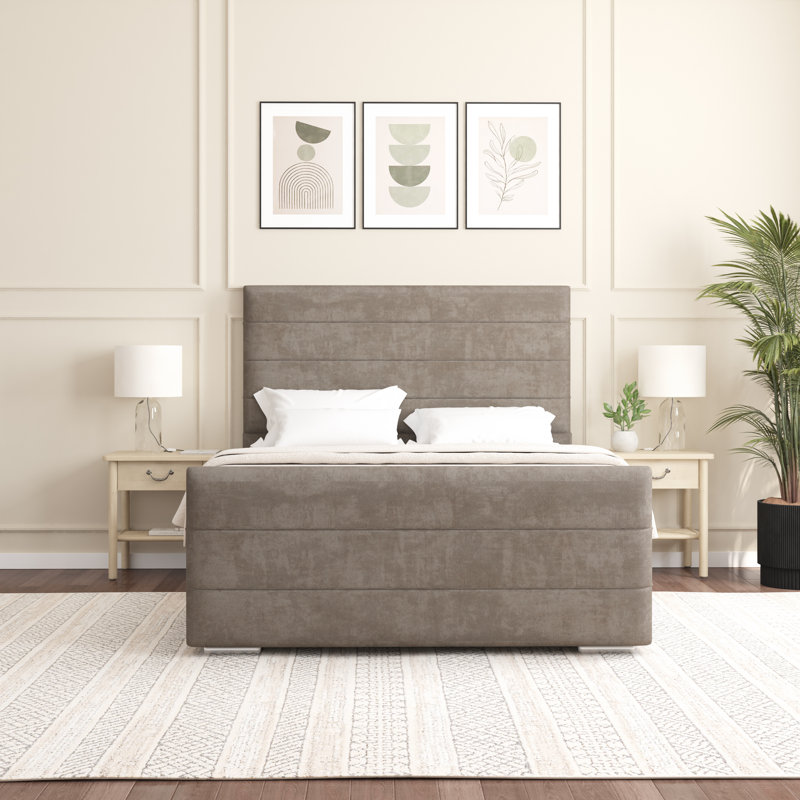 Boggs Upholstered Bed, Single (3'), Mole Mole Brown