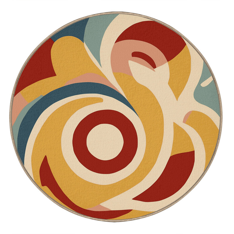 Retro Stomp Rug, Round 3'