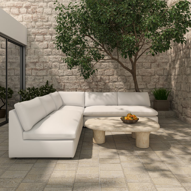 Wilkie Outdoor Sofa Speckled, White