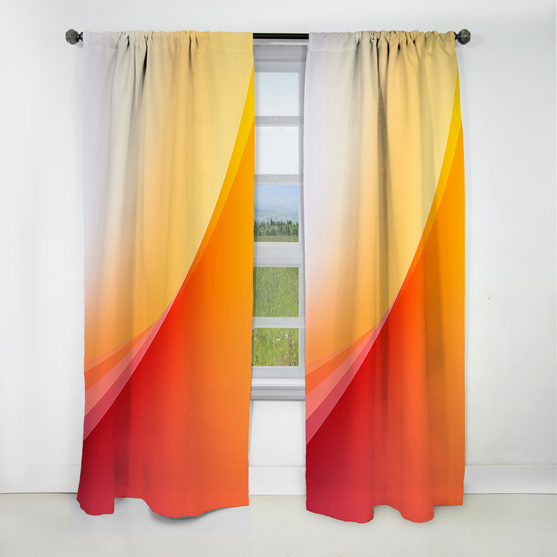 Warnock - Rideau formes abstraites - Rideau occultant - 1 panneau, L 52 po x L 90 po