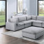 Canapé modulaire 8 pièces en velours côtelé gris foncé