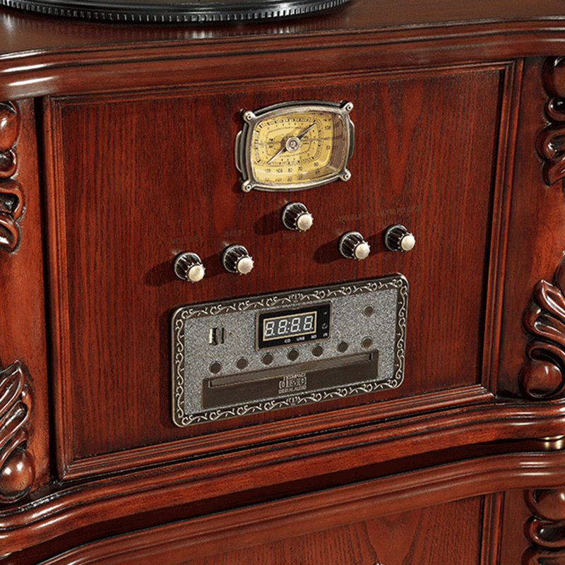 Reddish brown Rectangular Solid Wood Media Players