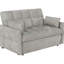 Chenille Upholstered Grey Pull - Out Bed With Memory Foam And Sleeper Design, Easy For Lounge Guest Use-1292220834