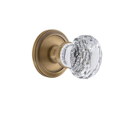 Rosette Grandeur avec poignée en cristal brillant