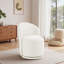 Chaise rembourrée d'appoint en chenille beige-111969058