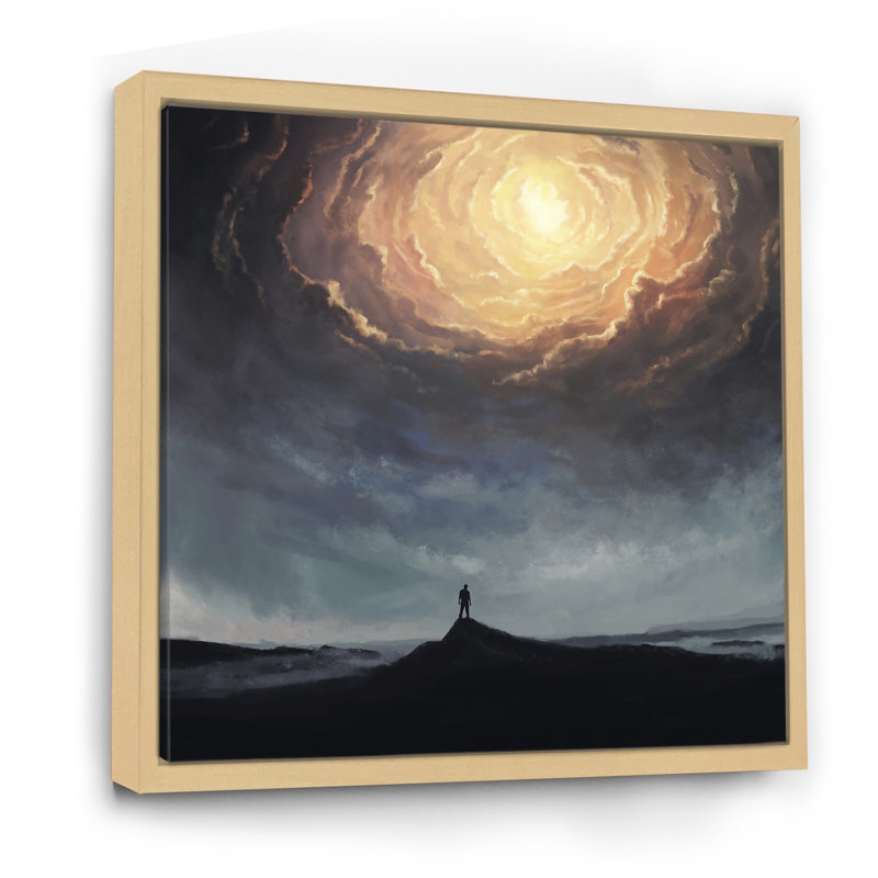 Voie religieuse à travers le ciel - Art mural sur toile traditionnel, H 16 po x l 16 po x P 1 po
