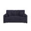 Canapé-lit convertible Oli, port USB, 4 coussins décoratifs, tissu tissé gris-135371937