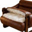 Fauteuil d'appoint Mid-Century moderne, fauteuil en bois massif en forme de U pour le salon, fauteuil de lecture rembourré avec assise rembourrée confortable
