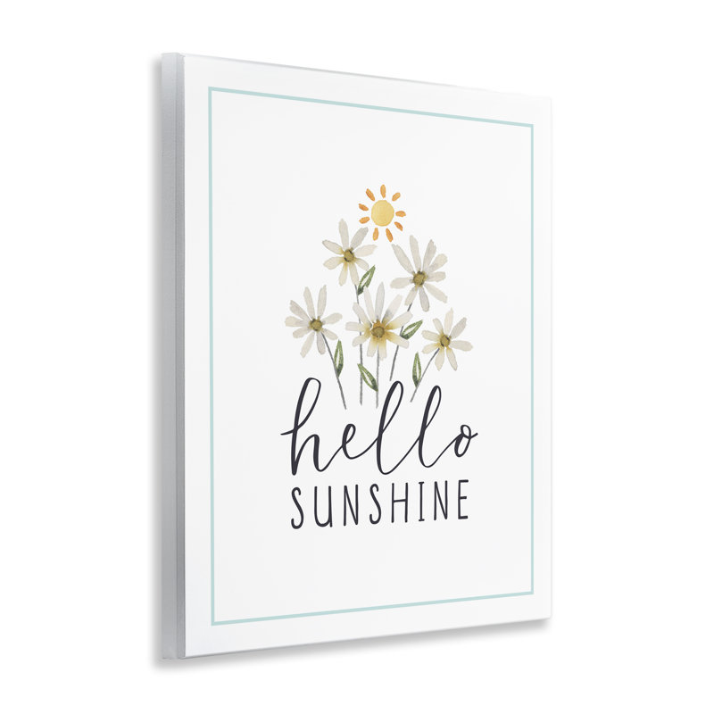 «Hello Sunshine with Daisies», art mural par Blue Chair Blessing