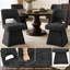 Chaise pivotante en chenille - dossier ouvert moderne, rotation à 360 ° - (ensemble de 4)-125963140-129401875