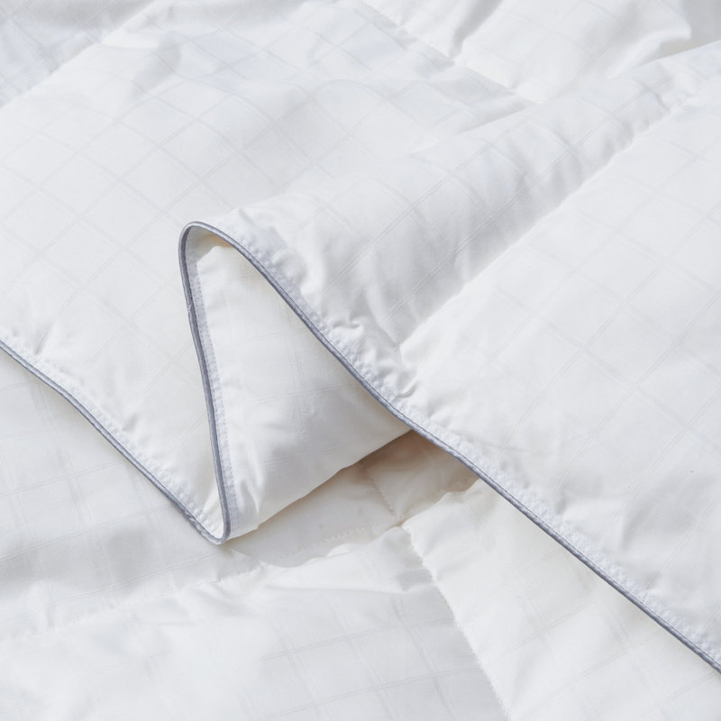 Lightweight White Goose Down Fiber Comforter, King