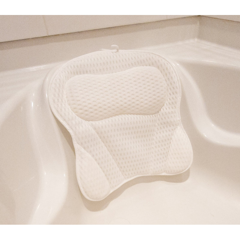 Coussin ergonomique pour baignoire avec soutien pour le cou et le dos - 6 ventouses pour plus de stabilité - Appui-tête en maille d'air 3D pour un confort maximal - Idéal pour la baignoire, le bain à remous, le bain à bulles et la détente