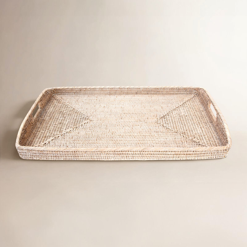 Repose-pieds rectangulaire Ilonka Grayton, Blanc délavé, H 2 po x l 28 po x P 18 po, Pas de paquet
