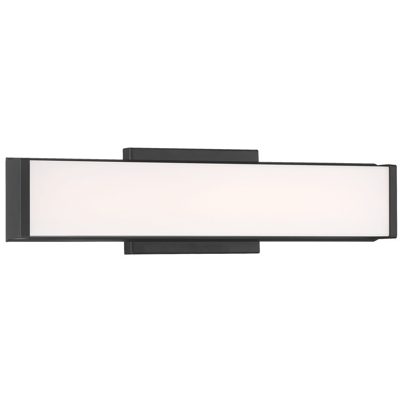 Ahleen - LED Vanity - Acrylic Lens Shade - 25 W, Matte Black