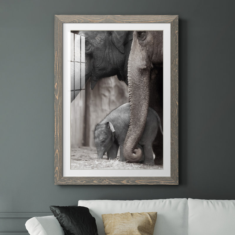" Family Moment ", 37.5" H x 27.5" W x 1.5" D, Gray Framed