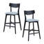 Ensemble de 2 chaises de bar en bois (sans la table)