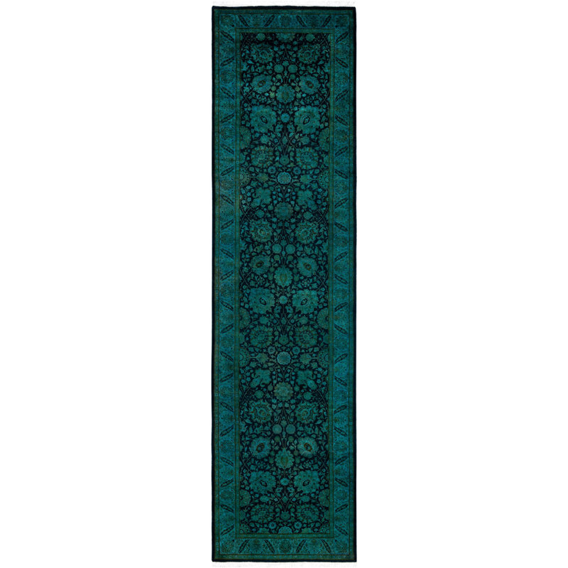Tapis de couloir unique en laine 3 pi 2 po x 12 pi 1 po Huckaby