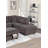 Sectional sofa with chaise longue and footstool