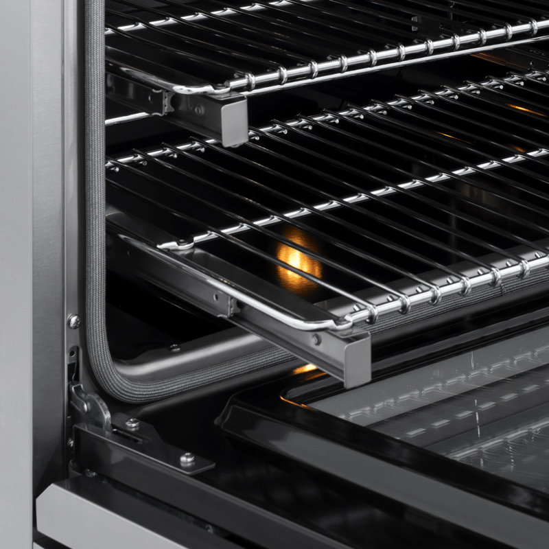 ZLINE 48 in. 6.7 cu. ft. Marino Dual Fuel Range with 8 Brass Gas Burners in Satin Stainless Steel, Gas