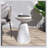 Durable Outdoor Metal End Table With Powder-Coated Iron, Perfect For Modern And Minimalist Spaces-1324930951