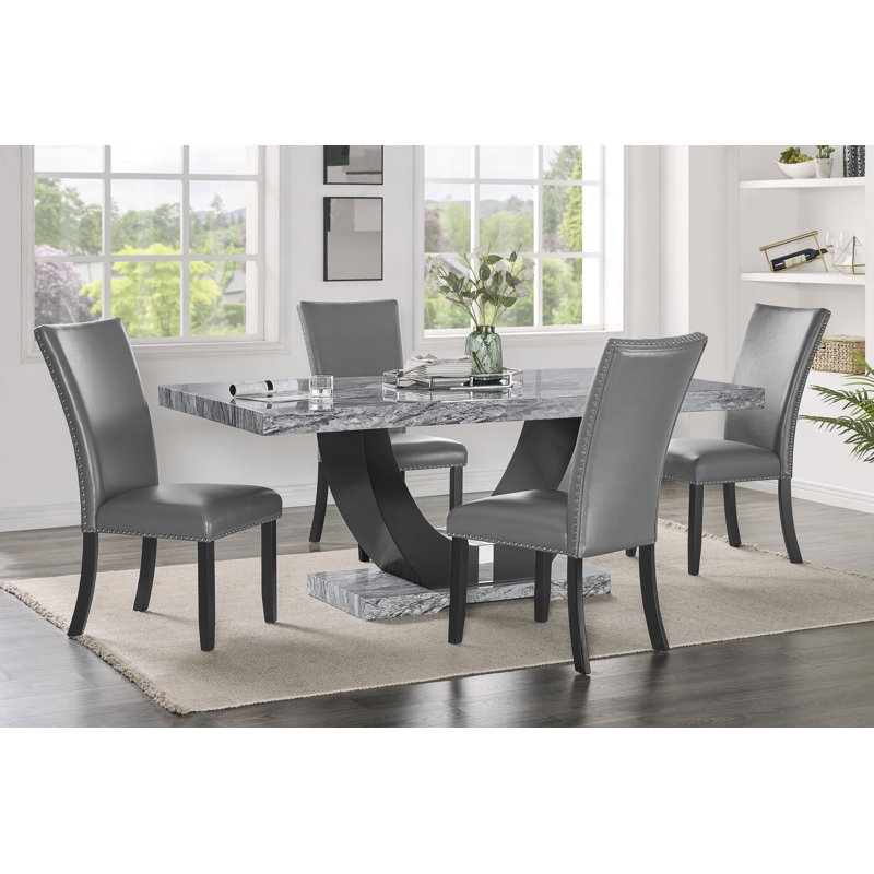 Table et chaises Nicholls, 5 pièces: table, 4 chaises