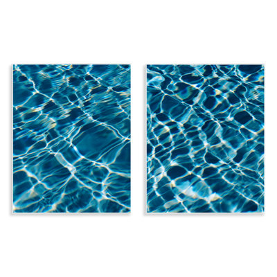 «Inviting Clear Pool Water», ensemble de 2 plaques murales par Justine Milton