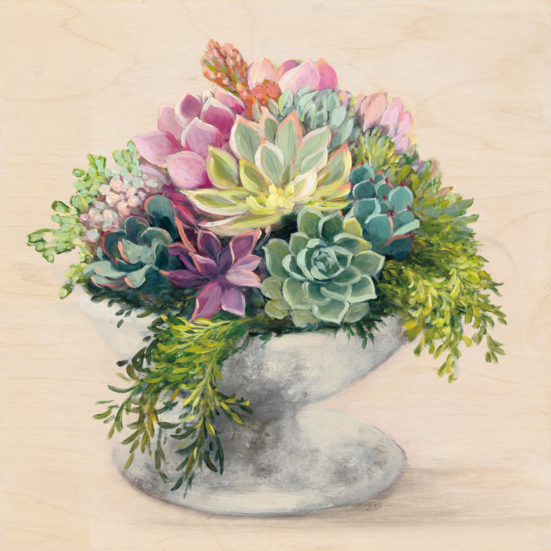 Festive Succulents II by Julia Purinton - Wrapped Canvas Painting, 51cm H x 51cm W