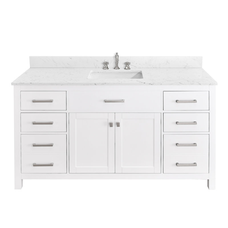 Meuble-lavabo de 60 po avec lavabo simple