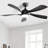 52 Inch Modern Ceiling Fan With 3 Color Dimmable 5 ABS Blades Remote Control Reversible DC Motor With Led Light-2145215491