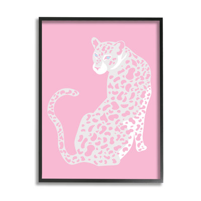 " Pink Modern Leopard Cheetah Piercing Gaze "