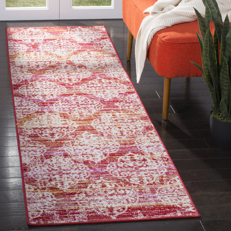 Xavier Block Print Hand Woven Area Rug, Runner 69 x 244 cm