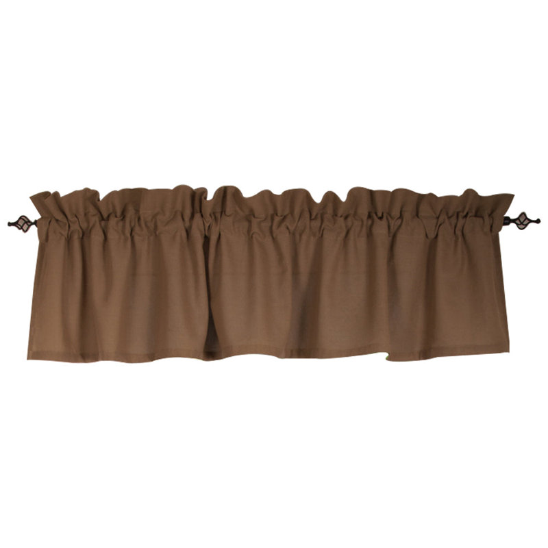 Cantonnière en coton de 15,5 po Karigan, Brun