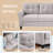 2 Piece Linen Standard Living Room Set