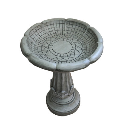 23.23” Freestanding Detachable Birdbaths & Birdfeeder, Roman column Stand Bird Baths Feeder Bowl For Outdoors Garden Patio Yard Lawn Decor