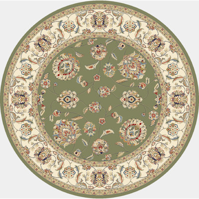 Tapis vert / ivoire Attell