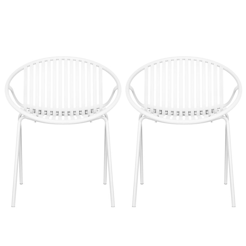 Chaises de salle à manger de patio, Blanc
