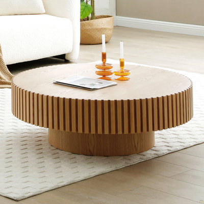 35.43'' Round Wood Coffee Table