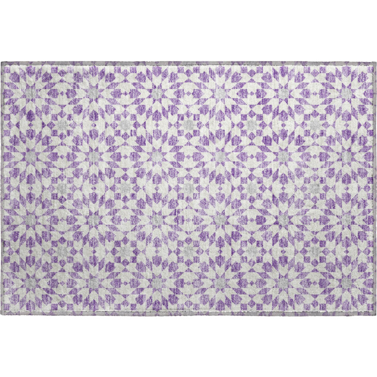 Premium Machine Washable Tweedy Lavender Rug