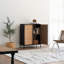 Armoire de rangement 38 po à deux portes en rotin indonésien