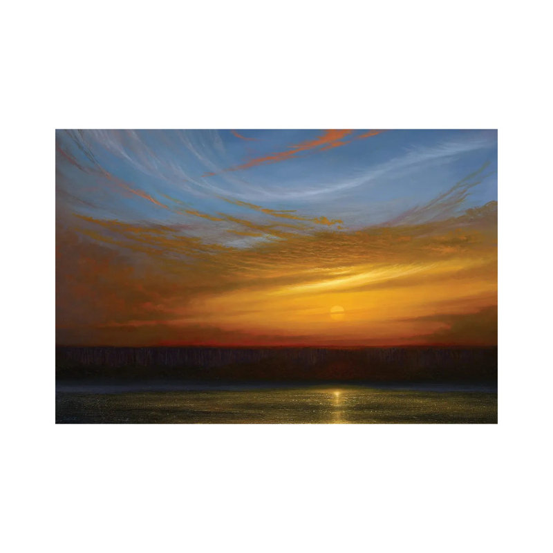 Swan Song Sunset by Ken Salaz - Wrapped Canvas Painting, 20.32 cm H x 30.48 cm W