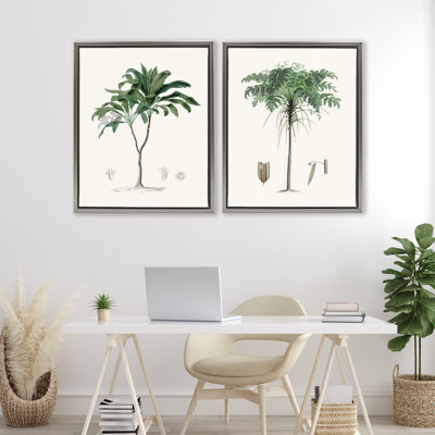 Ensemble de 2 cadres flottants Two Types of Palms, design par Val Rhodes