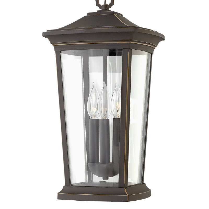 Bromley 3 - Light Lantern Geometric Pendant, Oil Rubbed Bronze