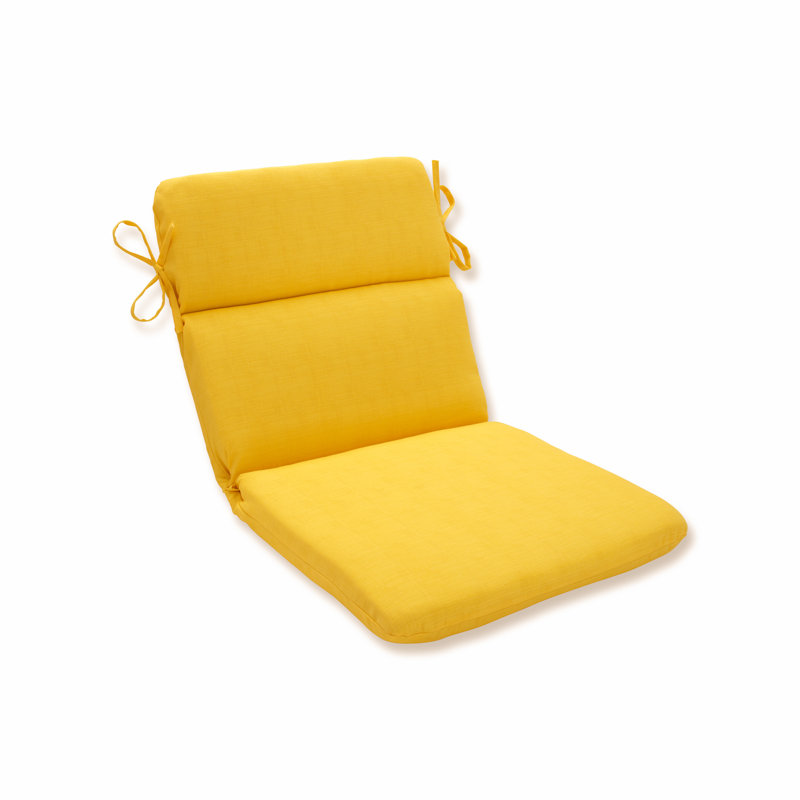 Renelda Outdoor 3'' Lounge Chair Back Cushion, 40.5" x 21" x 3", Yellow