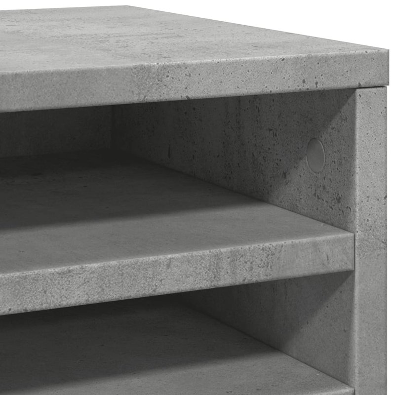  Desk Organiser 36X26x29.5 Cm Engineered Wood, Concrete Grey