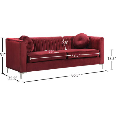Willa Arlo Interiors Herbert 86.5'' Upholstered Sofa & Reviews | Wayfair