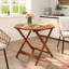 2 pièces Table de salle à manger de patio en bois massif 35,5 po avec trou de parasol 1,97 po