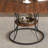 Expandable Dining Table with Shelf & Metal Base