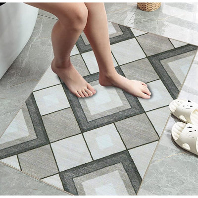 Batichon Non-Slip Geometric Indoor Doormat